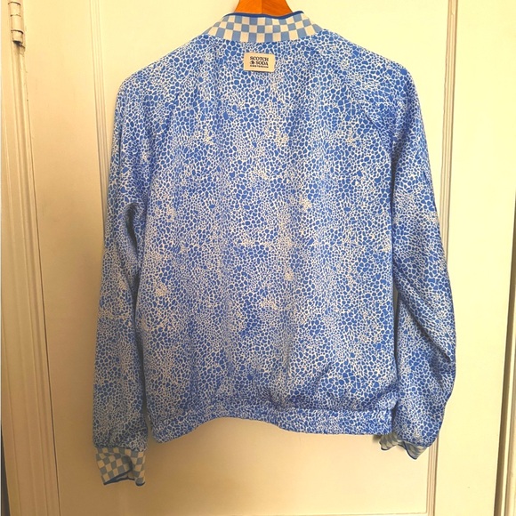 Lightweight Scotch & Soda Gingham Bomber Jacket - Picture 4 of 4